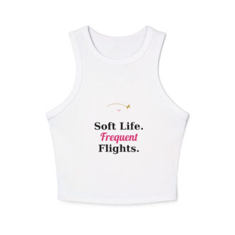 Women's Soft Life + Flight micro rib racer tank top